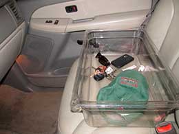 Container filled with non-food items.