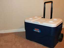 Insulated cooler.