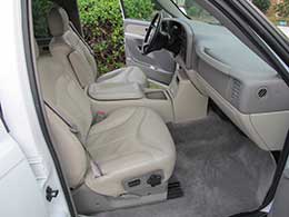 Clean front floorboard of car.