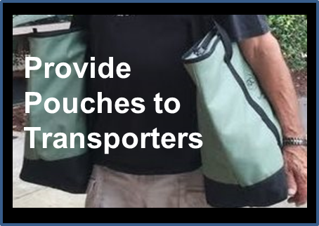 Provide Pouches to Transporters